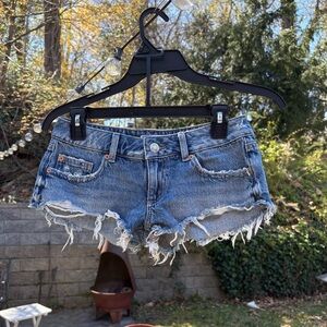 Garage Denim Extreme Low Rise Shorts